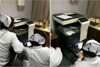 該院的醫(yī)護(hù)人員使用柯尼卡美能達(dá)彩色多功能復(fù)合機(jī)制作體檢報(bào)告 該院的醫(yī)護(hù)人員使用柯尼卡美能達(dá)彩色多功能復(fù)合機(jī)制作體檢報(bào)告